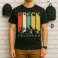 Vintage Breckenridge “Breck” Colorado Retro Colored Stripes T-Shirt