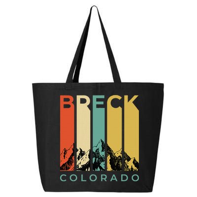 Vintage Breckenridge “Breck” Colorado Retro Colored Stripes 25L Jumbo Tote
