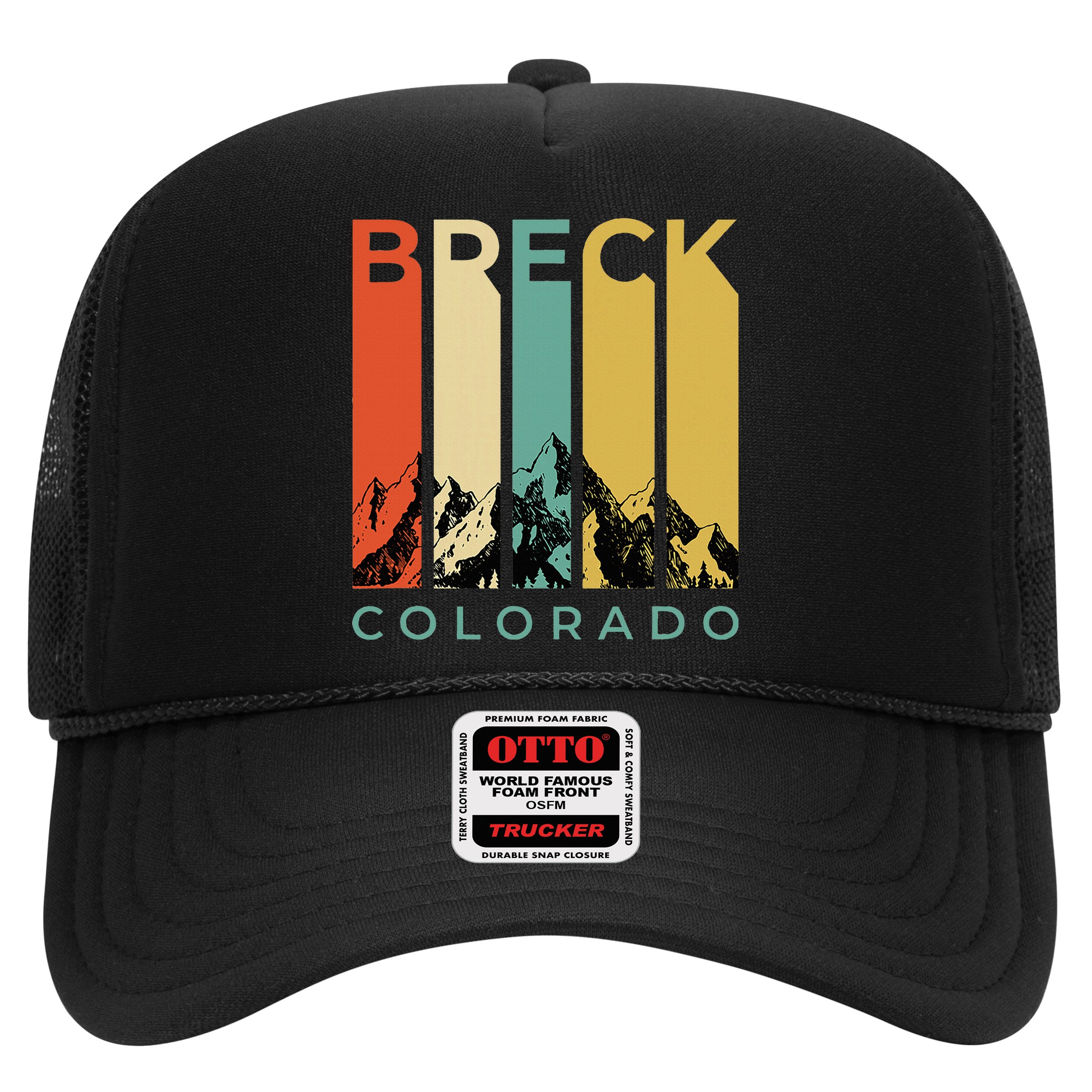 Vintage Breckenridge “Breck” Colorado Retro Colored Stripes Hat