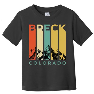 Vintage Breckenridge “Breck” Colorado Retro Colored Stripes Toddler T-Shirt