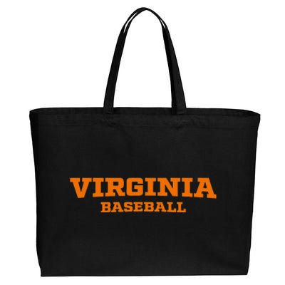 Virginia Baseball Block Cotton Canvas Jumbo Tote