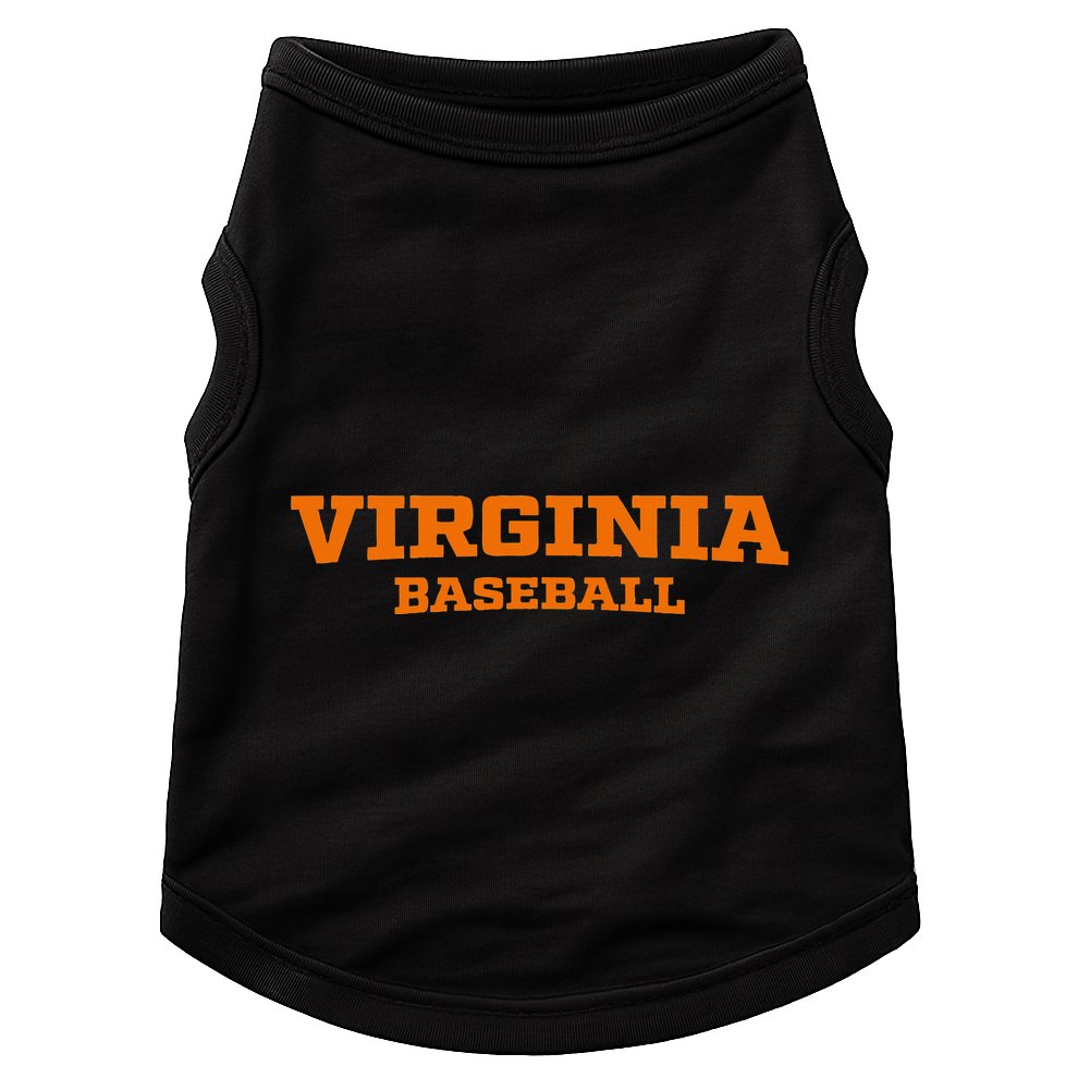 Virginia Baseball Block Font Doggie Tank
