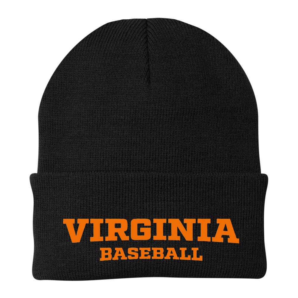 Virginia Baseball Block Font Beanie