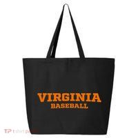 Virginia Baseball Block Font 25L Jumbo Tote