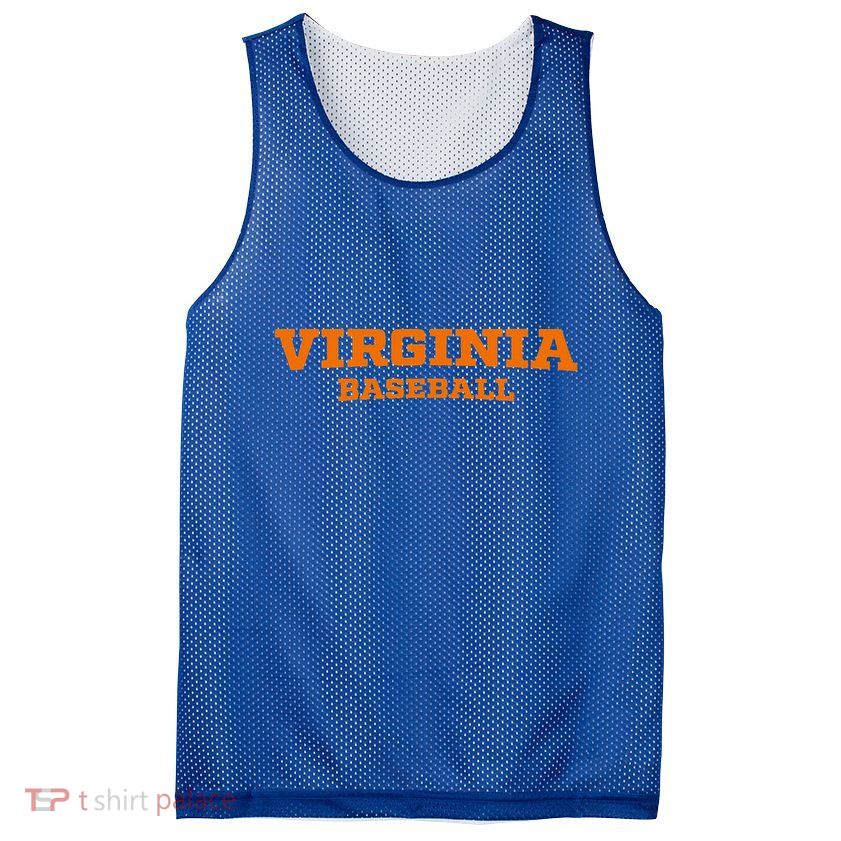 Virginia Baseball Block Font Mesh Reversible Basketball Jersey Tank