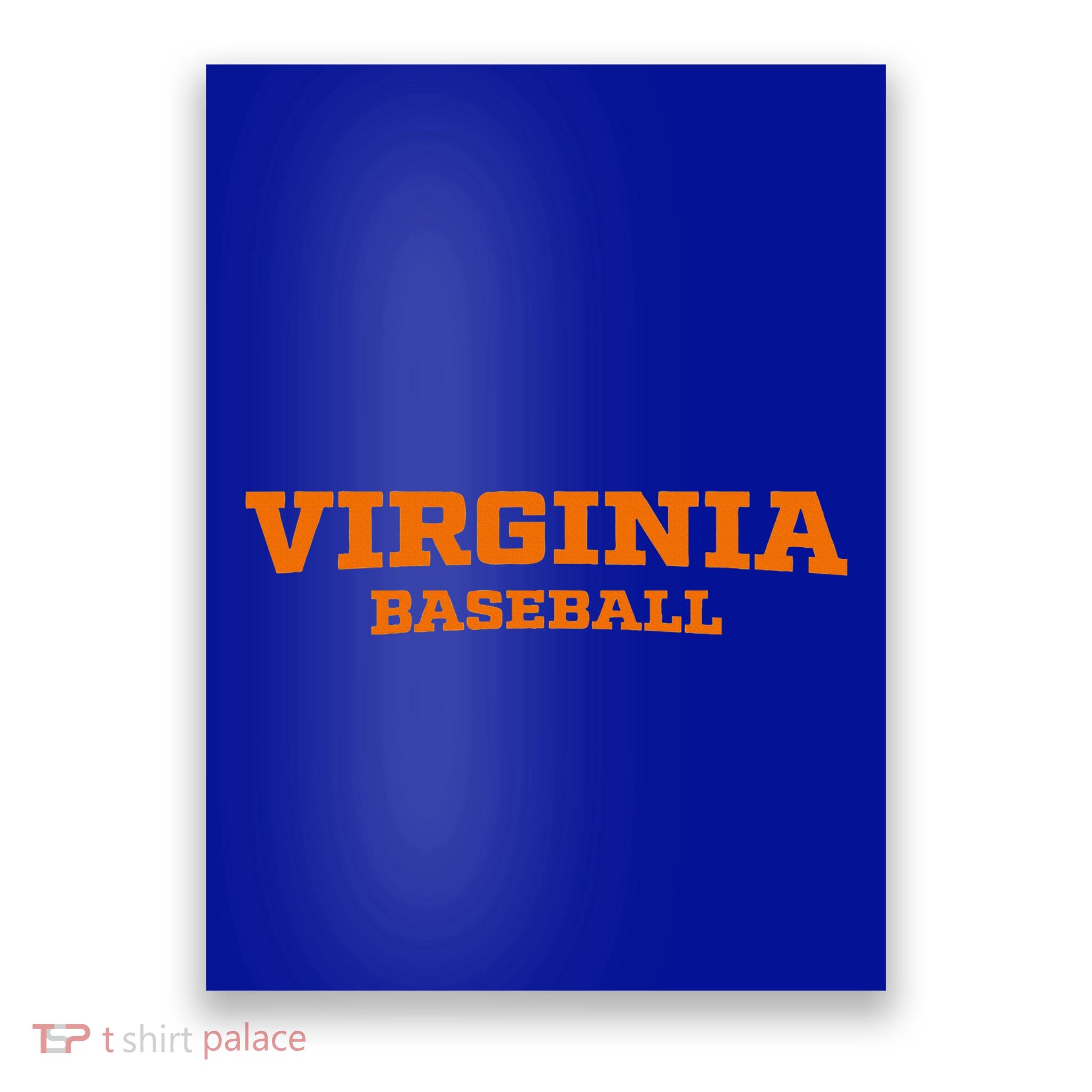 Virginia Baseball Block Font Poster