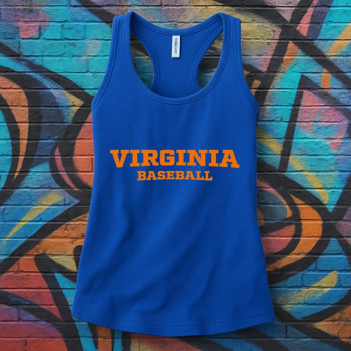 Virginia Baseball Block Font Womens Tank Top