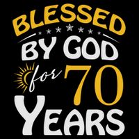 Vintage Blessed By God For 70 Years Old Happy 70th Birthday Cute Gift Bucket Hat