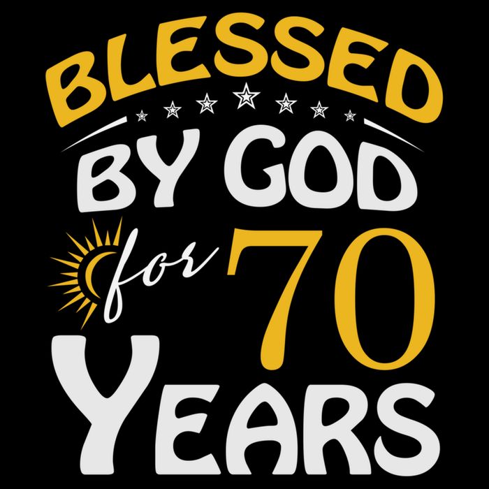 Vintage Blessed By God For 70 Years Old Happy 70th Birthday Cute Gift Bucket Hat