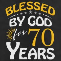 Vintage Blessed By God For 70 Years Old Happy 70th Birthday Cute Gift Hat