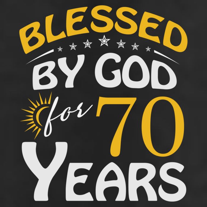 Vintage Blessed By God For 70 Years Old Happy 70th Birthday Cute Gift Hat