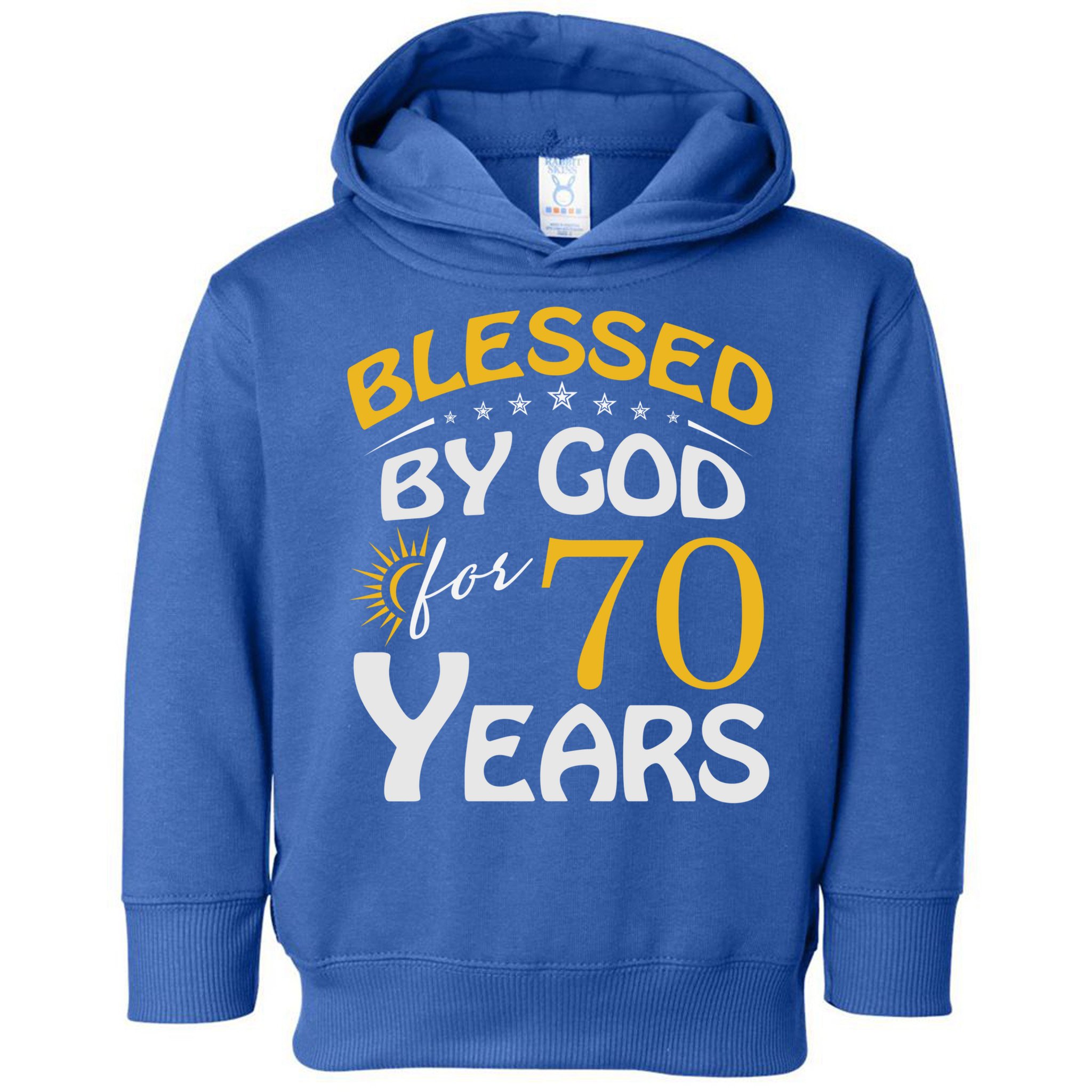 Vintage Blessed By God For 70 Years Old Happy 70th Birthday Cute Gift Toddler Hoodie