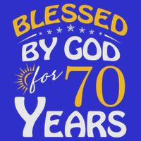 Vintage Blessed By God For 70 Years Old Happy 70th Birthday Cute Gift Tank Top