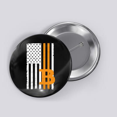 Vintage Bitcoin BTC USA Flag Crypto Currency Traders Bitcoin Button