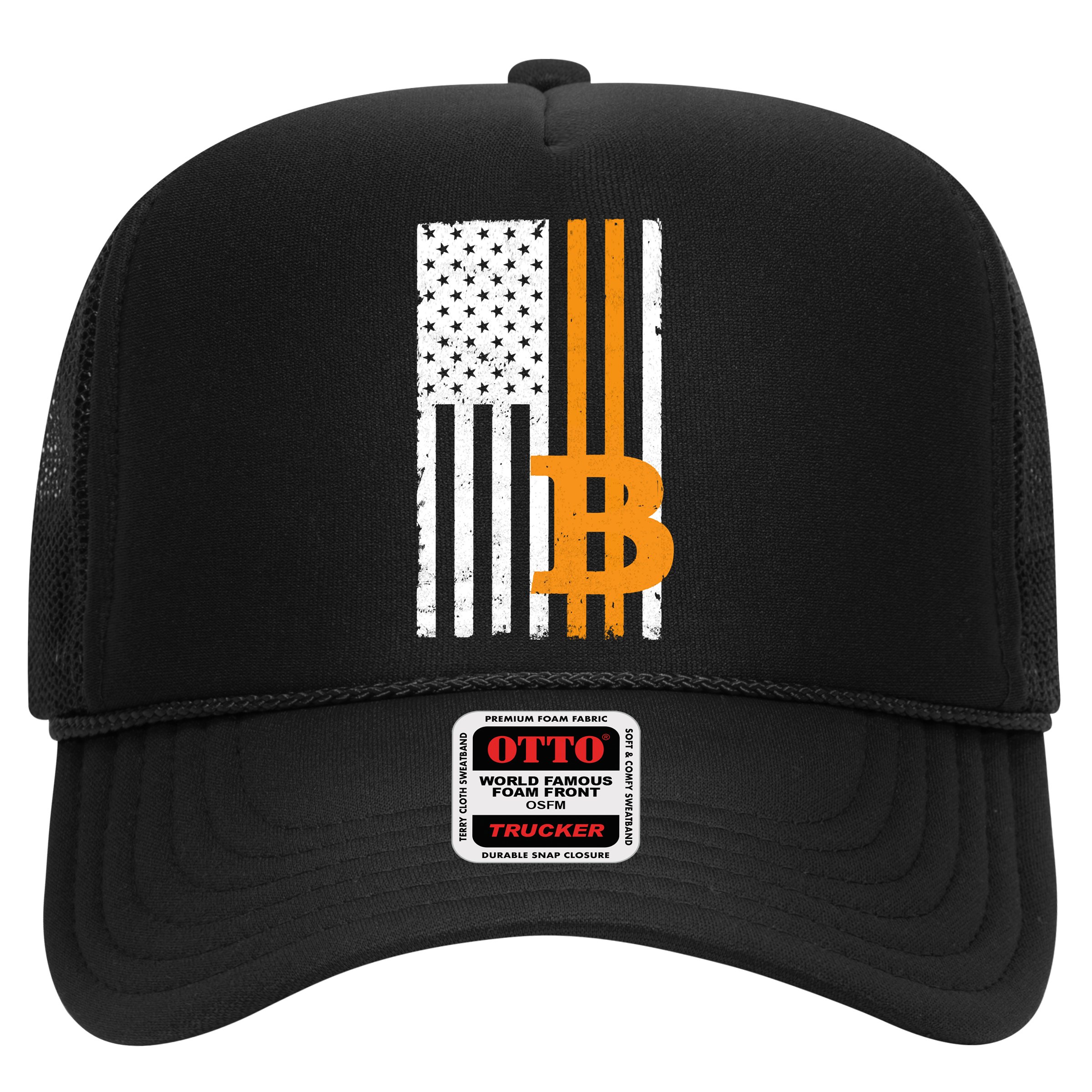 Vintage Bitcoin BTC USA Flag Crypto Currency Traders Bitcoin Hat