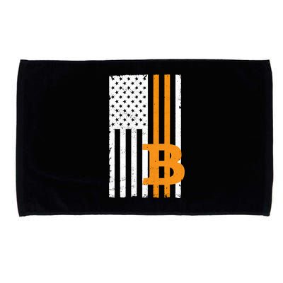Vintage Bitcoin BTC USA Flag Crypto Currency Traders Bitcoin Microfiber Hand Towel