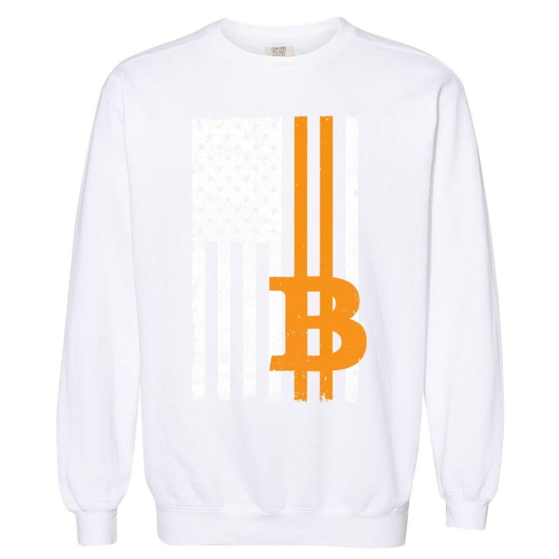 Vintage Bitcoin BTC USA Flag Crypto Currency Traders Bitcoin Garment-Dyed Sweatshirt