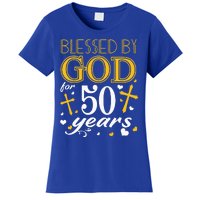 Vintage Blessed By God For 50 Years Happy 50th Birthday Women's T-Shirt