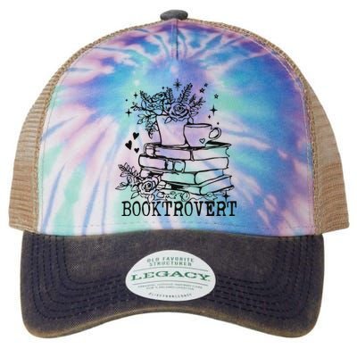 Vintage Booktrovert Book Lover Gift For Librarian Legacy Tie Dye Trucker Hat