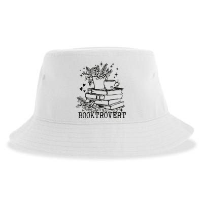 Vintage Booktrovert Book Lover Gift For Librarian Sustainable Bucket Hat