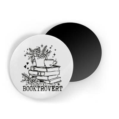 Vintage Booktrovert Book Lover Gift For Librarian Magnet