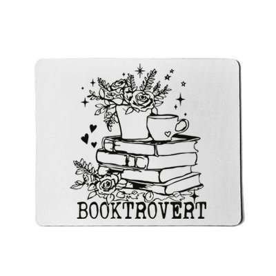 Vintage Booktrovert Book Lover Gift For Librarian Mousepad