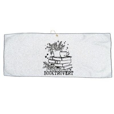 Vintage Booktrovert Book Lover Gift For Librarian Large Microfiber Waffle Golf Towel