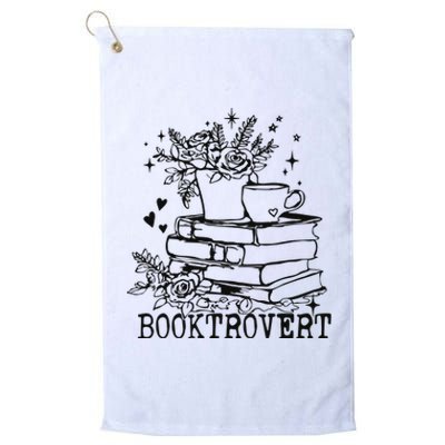 Vintage Booktrovert Book Lover Gift For Librarian Platinum Collection Golf Towel