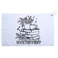 Vintage Booktrovert Book Lover Gift For Librarian Grommeted Golf Towel