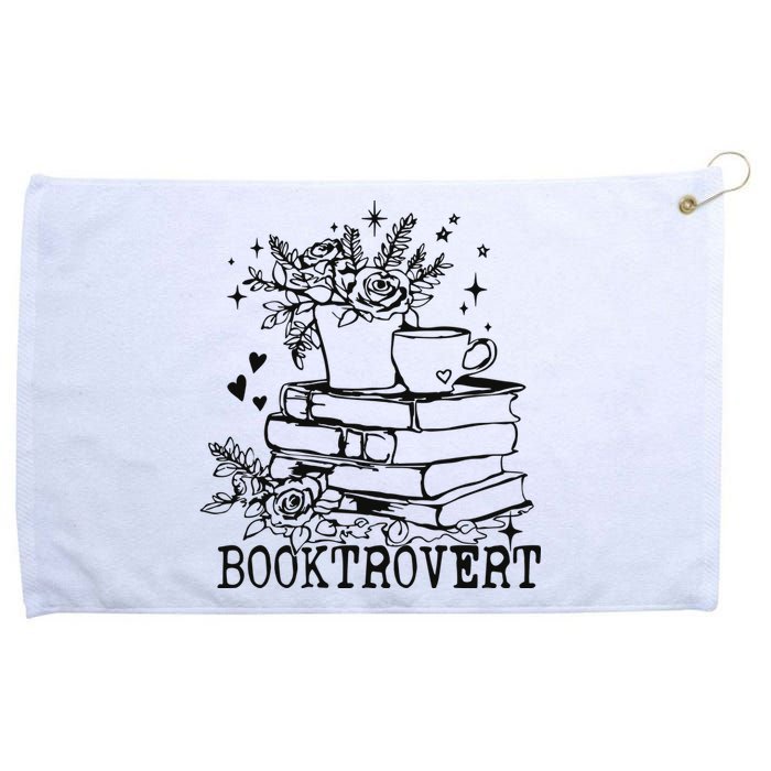 Vintage Booktrovert Book Lover Gift For Librarian Grommeted Golf Towel