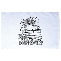 Vintage Booktrovert Book Lover Gift For Librarian Microfiber Hand Towel