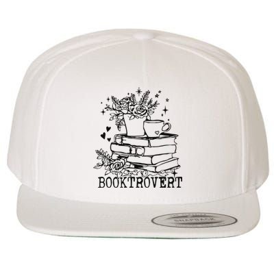 Vintage Booktrovert Book Lover Gift For Librarian Wool Snapback Cap