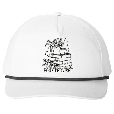 Vintage Booktrovert Book Lover Gift For Librarian Snapback Five-Panel Rope Hat