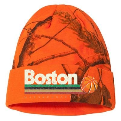 Vintage Basketball Boston City B-Ball Retro Stripes  Kati Licensed 12" Camo Beanie