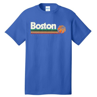 Vintage Basketball Boston City B-Ball Retro Stripes  Tall T-Shirt