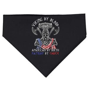 Viking By Blood American By Birth Patriot By Choice USA-Made Doggie Bandana