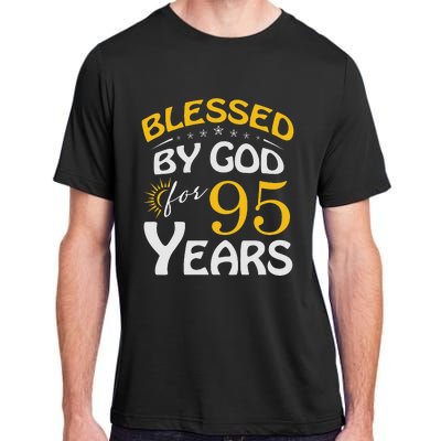 Vintage Blessed by God For 95 Years Old Happy 95th Birthday Adult ChromaSoft Performance T-Shirt