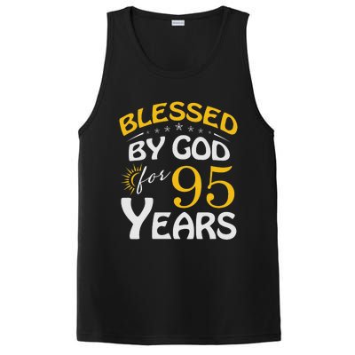 Vintage Blessed by God For 95 Years Old Happy 95th Birthday PosiCharge Competitor Tank