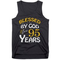 Vintage Blessed by God For 95 Years Old Happy 95th Birthday Tank Top