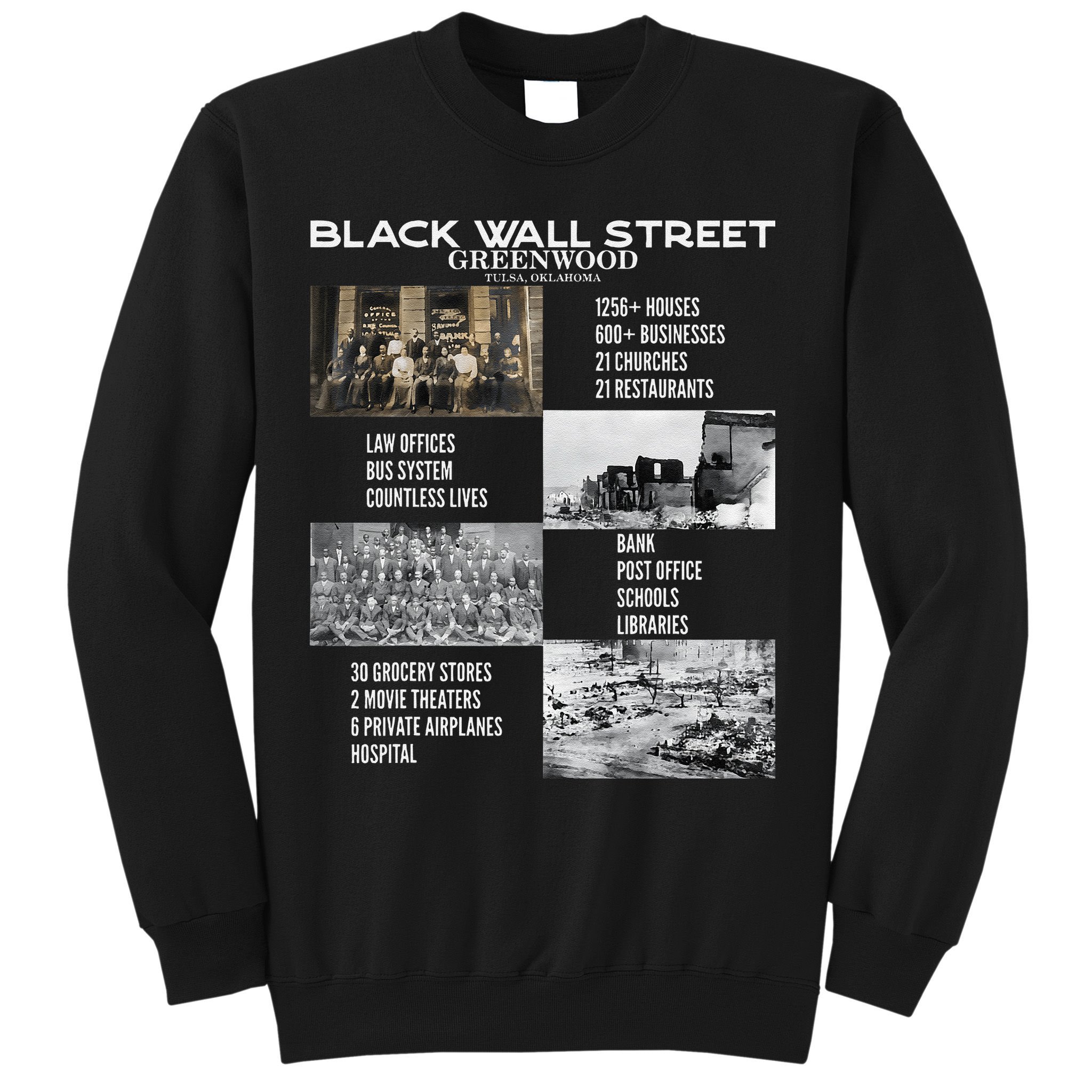 Vintage Black Business Black History Month Black Wall Street Sweatshirt