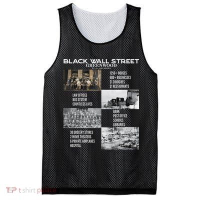 Vintage Black Business Black History Month Black Wall Street Mesh Reversible Basketball Jersey Tank