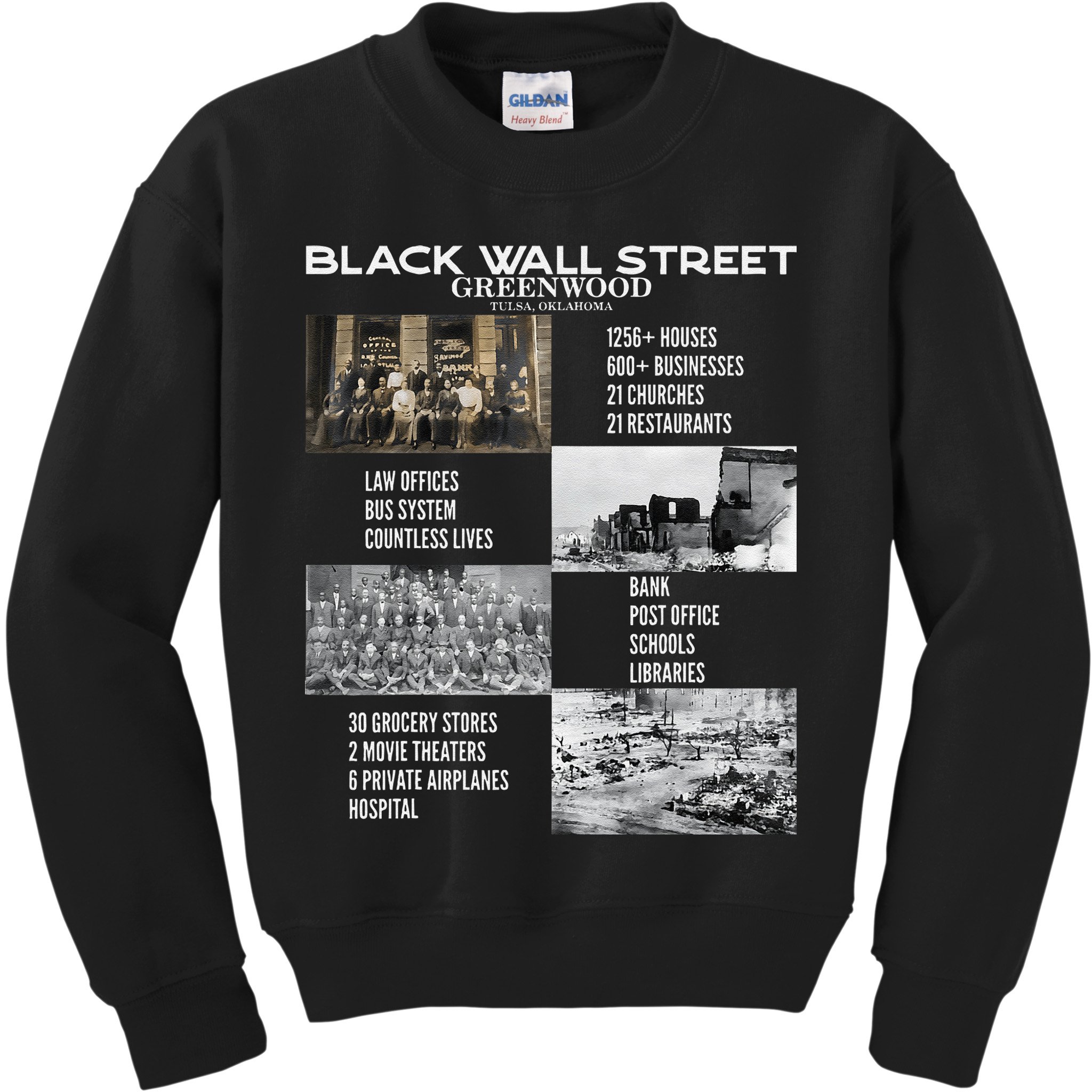 Vintage Black Business Black History Month Black Wall Street Kids Sweatshirt