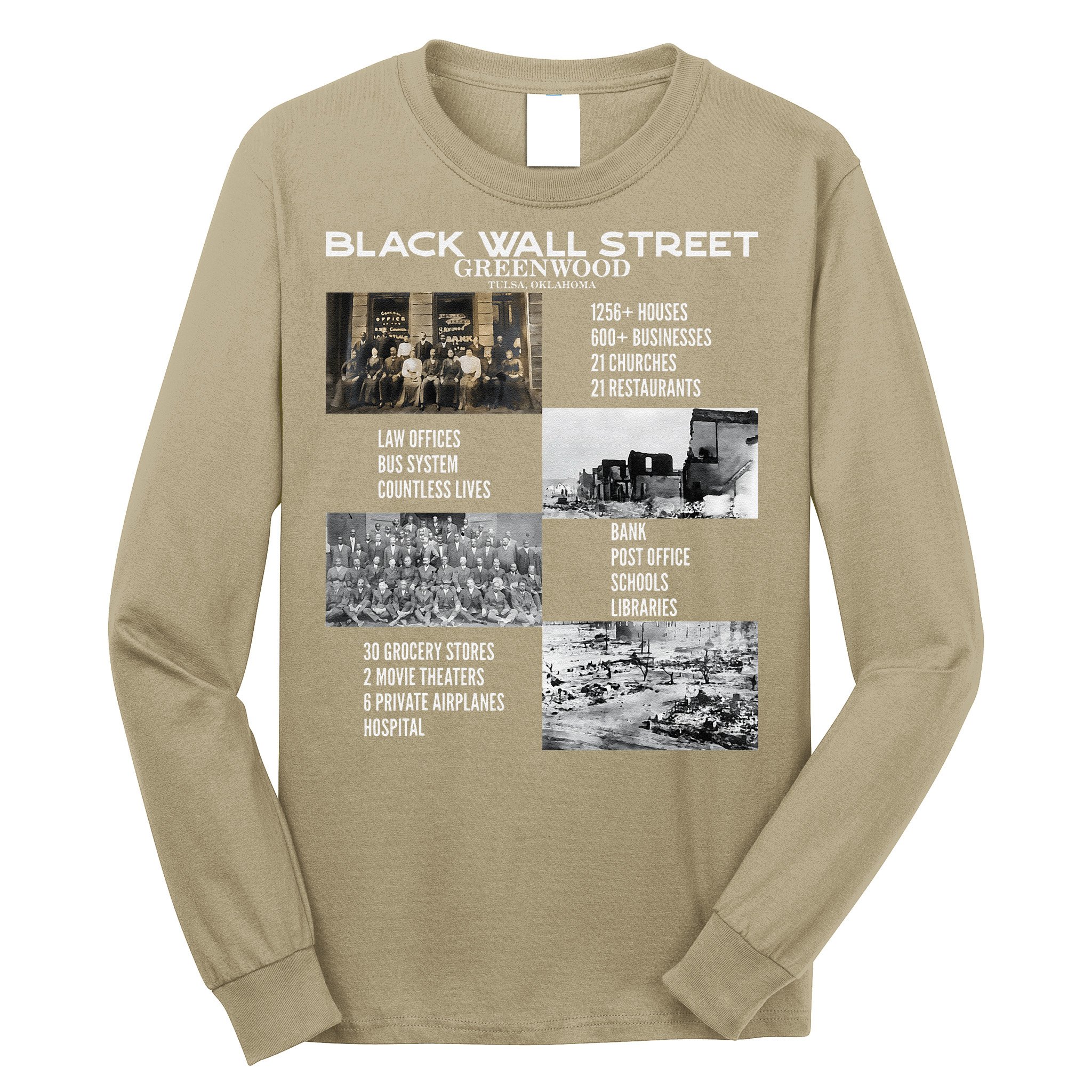 Vintage Black Business Black History Month Black Wall Street Long Sleeve Shirt