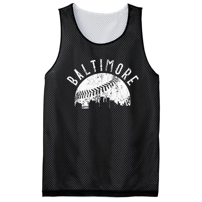 Vintage Baseball Baltimore Maryland Skyline Apparel Mesh Reversible Basketball Jersey Tank