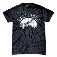 Vintage Baseball Baltimore Maryland Skyline Apparel Tie-Dye T-Shirt