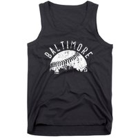 Vintage Baseball Baltimore Maryland Skyline Apparel Tank Top