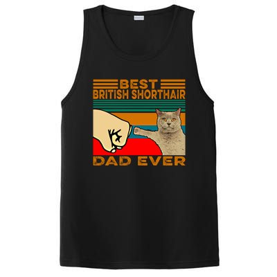 Vintage Best British Shorthair Cat Dad Ever Gift PosiCharge Competitor Tank