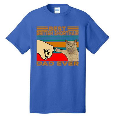 Vintage Best British Shorthair Cat Dad Ever Gift Tall T-Shirt