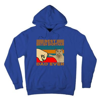 Vintage Best British Shorthair Cat Dad Ever Gift Tall Hoodie