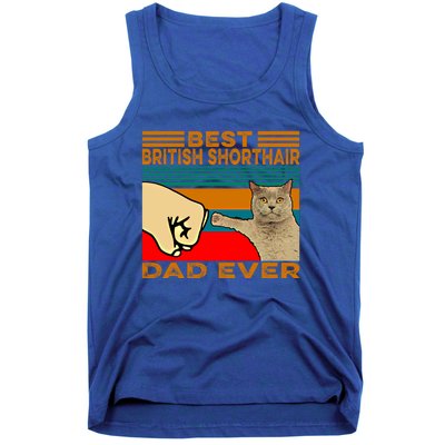 Vintage Best British Shorthair Cat Dad Ever Gift Tank Top